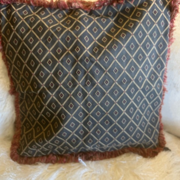 Pair 20 x 20 Black, Wheat and Red Kasmir Fabric Custom Made Pillow Covers. - Picture 2 of 16
